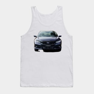 Bold Blue Honda Civic Vector Front Tee Tank Top